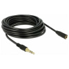 Delock 85590 audio predlžovací kábel [1x jack zástrčka 3,5 mm - 1x jack zásuvka 3,5 mm] 5 m čierna; 85590