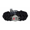 Náramok PARACORD krvná skupina B neg. - čierny