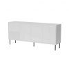 Cama Meble Dizajnová komoda ABI 200 4D, biely mat/biely mat
