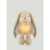 Szumisie plyšová hračka hračka uspávač králik 5v1 s lampičkou béžová SENZOR SPÁNKU