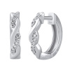 Silvego Diamantové náušnice kruhy Kyra z bieleho zlata s diamantmi 0,07 ct ⌀13 mm DNN3925EGWD