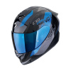 Moto přilba SCORPION EXO-1400 EVO II CARBON AIR PLATTED černo/modrá S