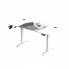 Herný stôl Ultradesk 140 x 124 x 70 cm (Herný stôl Ultradesk LEVEL V2, biely, elektricky nastaviteľný)
