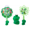 LEAN TOYS Stroj na bubliny s ventilátorom – Dinosaurus, zelená