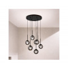 Ondaluce - Luster na lanku JEWEL 8xE14/10W/230V pr. 70 cm čierna/dymová čierna SO.JEWEL/8-NERO + záruka 3 roky zadarmo