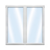 Balkónové dvere plastové dvojkrídlové ESG ARON Basic biele 1250 x 1900 mm