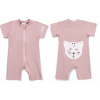 Detský overal s krátkym rukávom Cat, PASTEL Pink, ružová, od značky Moniel 74 (6-9m) MON