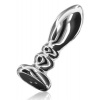 ToyJoy Buttocks The Slider Vibrating Metal Buttplug Large Silver