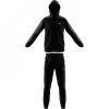 adidas 3S Fleece Tracksuit Mens Black/Grey M