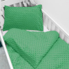 Biante Detské posteľné obliečky do postieľky Minky TOP 3D bodky MKP-054 Sýto zelené Do postieľky 90x140 a 40x60 cm