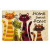 FLOMAT Kokosová vstupná rohož FLOMA Ruco Cats Home Sweet Home - dĺžka 40 cm, šírka 60 cm, výška 1,5 cm
