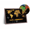 World Travel Black nástenná stieracia mapa sveta+tubus+darček 60x80cm /anglicky