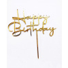 TOPPER PLEXISKLO ZLATÉ ZRKADLO HAPPY BIRTHDAY