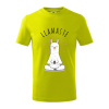 Yoga Llamaste - Tričko detské bavlnené - 104-110cm / 3-4 roky ( Limetková )
