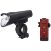 FISCHER FAHRRAD sada svetiel na bicykel 45 LUX, small-box LED čierna; 50688