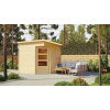 fínska sauna KARIBU PELLE (40175) natur