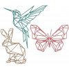 Sizzix 664157 Rezacia šablóna Králik/Kolibrík/Motýľ 3 ks