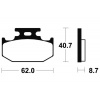 Brembo (Itálie) Zadné brzdové doštičky Brembo - Yamaha DT X Supermotard 125ccm - 05>