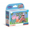 CLEMENTONI Obrázkové kostky Prasátko Peppa, 6 kostek