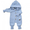 Kazum Detský pletený overálok s odopínacou kapucňou - baby blue, 80/86, 80/86 (12-18m)