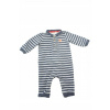 Dojčensky overal - Romper John Lewis 3 námornícka modrá (John Lewis Navy Blue Rampers Stripes (3-6 m))