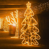 DECOLED LED svetlá vo forme snehuliakov, 3 × 0,9 m, IP67, teplá biela, 174 LED diód