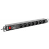 Lanberg RACK PDU LANBERG 1U 10A 7X 230V PL 2M ČIERNA C14 (PDU-07E-0200-IEC-BK)