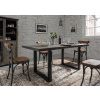 Bighome - IRON Jedálenský stôl Mango 200x100x76, sivý, lakovaný