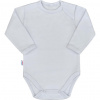 Dojčenské bavlnené body s dlhým rukávom New Baby Pastel sivé - 80 (9-12m)