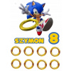 Wydruk na tort masa cukrowa SONIC meno a vek