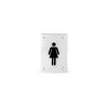 Interex design Piktogram hranatý WC ženy / Nerez