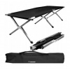 Skladacia kempingová posteľ - čierna