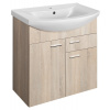 Aqualine ZOJA umývadlová skrinka 71,5x74x34cm, dub platin SPH 51175