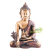 Sediaca soška - Medicínsky Buddha, 19,5 cm - mosadz