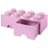 LEGO® úložný box so šuplíkmi 250x500x180mm svetlo ružový