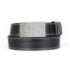 Unikátny čierny opasok z pravej kože SWAROVSKI GREEN, Ručná výroba na Slovensku, Limitovaná edícia