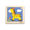 Viga puzzle 4 dílky žirafa