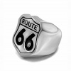 Bikerský prsteň z chirurgickej ocele ROUTE 66 - 67 (US 12)