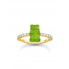 Thomas Sabo TR2459-414-6-54 Gold ring w. green Goldbears