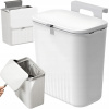 ZÁVESNÝ KOŠ NA ODPADKY DO KUCHYNE S VEKOM NA DVIERKA SKRINKY BIELY 9L