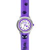 CLOCKODILE Fialové dievčenské hodinky CATS