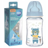 Canpol babies fľaša sa širokým hrdlom Bonjour Paris modrá 240ml