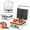 MPM MGO-41 vaflovač 1600 W strieborný/sivý (Silný strieborný vaflovač s 2 veľkými vafľami MPM MGO-41 1600W)