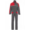 PAYPER PROMOTECH 000961-0340 / Pánska dvojfarebná montérková kombinéza - steel grey/red XXXL