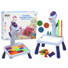 mamido Mini projektor stolík Tetris 2v1 jednorožec modrý