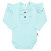 Dojčenské body New Baby Stripes ľadovo modré - Modrá - 80 (9–12m)