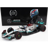 Minichamps Mercedes gp F1 W13e Team Mercedes-amg Petronas F1 N 63 (prvé víťazstvo v F1) Víťaz Brazilian Gp 2022 George Russel 1:18 Strieborno-zelená