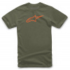 triko AGELESS TEE, ALPINESTARS (zelená/oranžová, vel. XL)