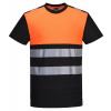 PORTWEST HI-VIS PW311 / Funkčné reflexné tričko - HV oranžová/čierna XL