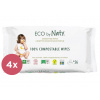 4x ECO BY NATY Sensitive Vlhčené obrúsky bez vôně 56 ks